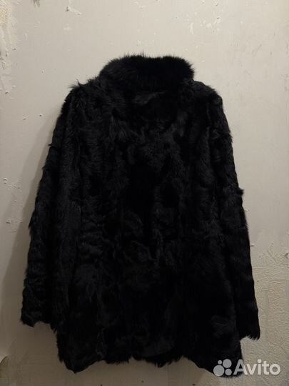 Шуба из натурального кроличьего меха