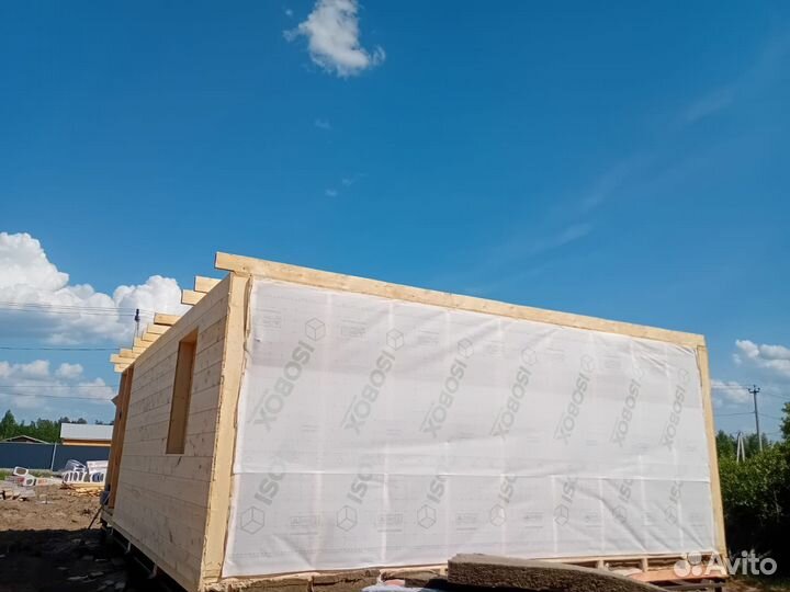 Каркасный садовые дом 6х8м с верандой для сезонног