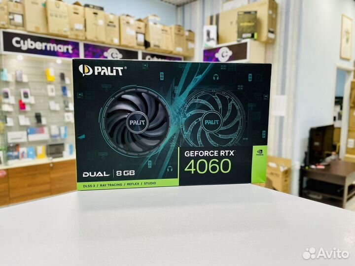 Видеокарта Palit GeForce RTX 4060 dual 8Gb