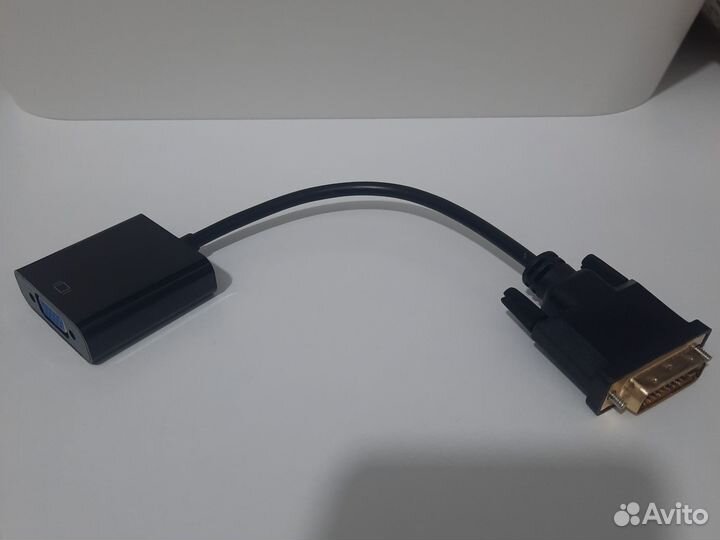 Переходник- адаптер DVi- D to VGA, черный