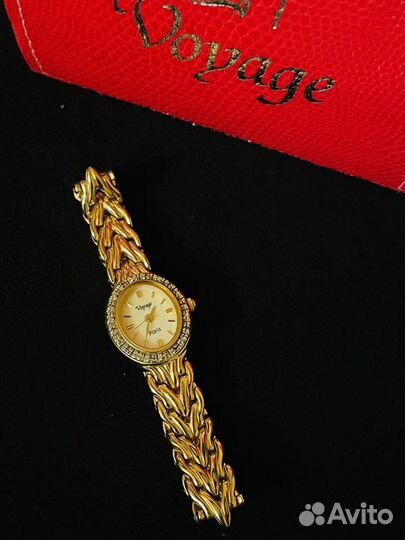 Часы женские позолоченные Voyage Paris оригинал