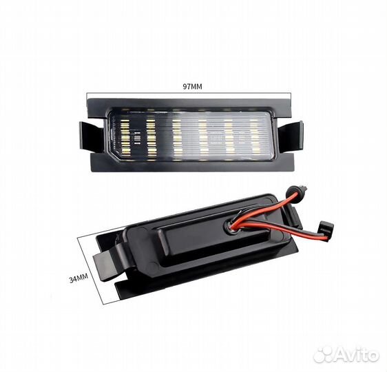 Подсветка номера Kia Ceed Rio Hyundai Solaris i30