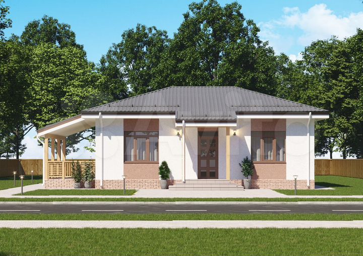 Коттедж 80 м² на участке 15 сот.