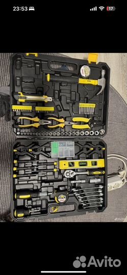 Набор инструментов дрель струбцина з/у и акум