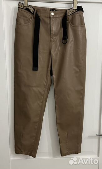 Кожаные брюки женские 46р-48