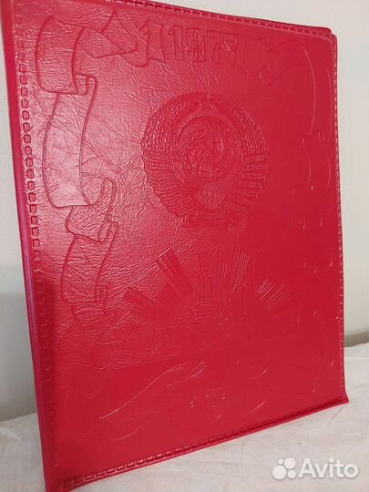 Папка для документов a4 кожзам с тиснение СССР