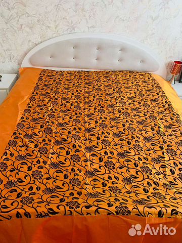 Покрывало на 2 х спальную кровать новое наволочк