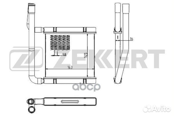 Радиатор отопителя Datsun mi-DO 15- on-DO 14
