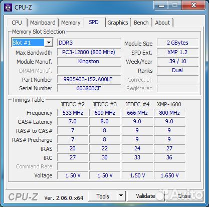 DDR3 2x2gb 1600mhz 2rank CL9-9-9-27 HyperX