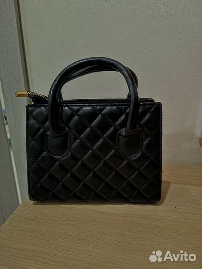 Сумка маленькая черная экокожа