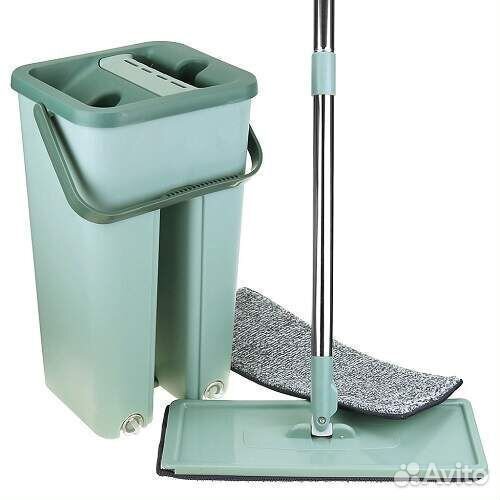 Швабра с отжимом в ведре 10 литров
