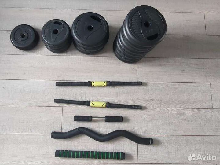 Набор штанги и гантелей разборных 45кг