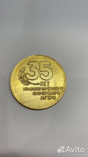 Настольная медаль пионерский лагерь Спутник СССР