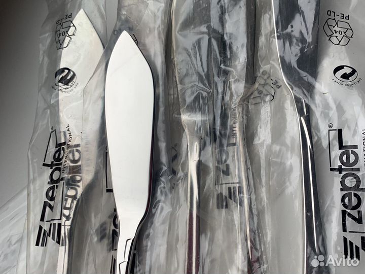 Zepter рыбный нож, блюдца новые 6 шт