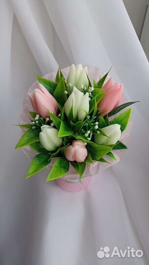 Букет тюльпанов из мыло ручной работы