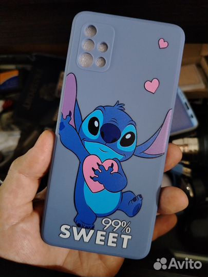 Чехол со стичем для галакси а51 новый