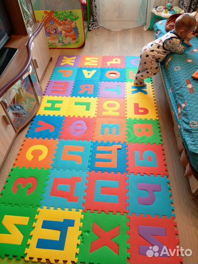 Детский коврик для ползания пазл