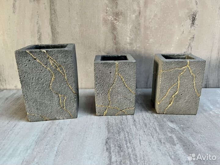 Бетонные кашпо, вазоны