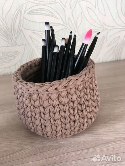 Корзинки из трикотажной пряжи