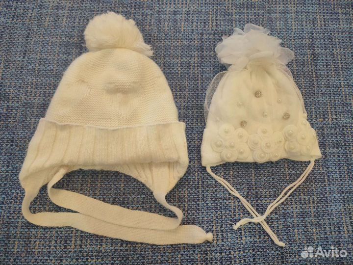 Шапки для девочки 0-6 месяцнв