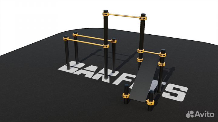 T-014 Турник, брусья, скамья для пресса D108 мета