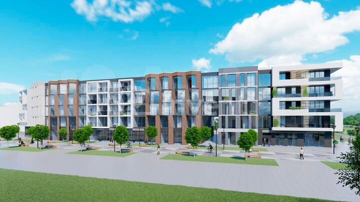 1-к. квартира, 51,2 м², 4/6 эт.