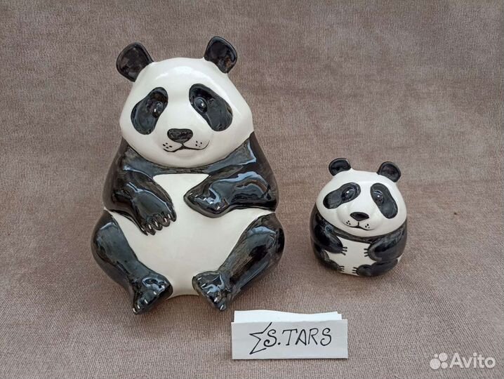 Панда и Детёныш Фарфоровые фигурки Новые