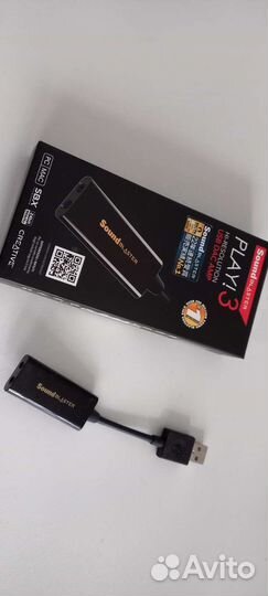 Внешняя звуковая карт creative sound blaster play3