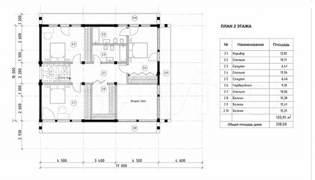 Коттедж 338 м² на участке 13,5 сот.