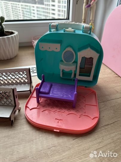 Мебель для кукольного домика деревянная