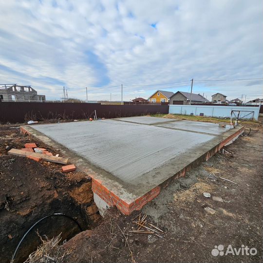 Заливка фундамента