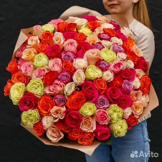 Цветы Розы Яркие Красивые Букеты