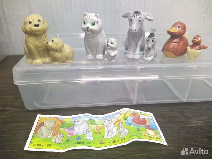 Киндер животные с детёнышами, крокодилы, гномы