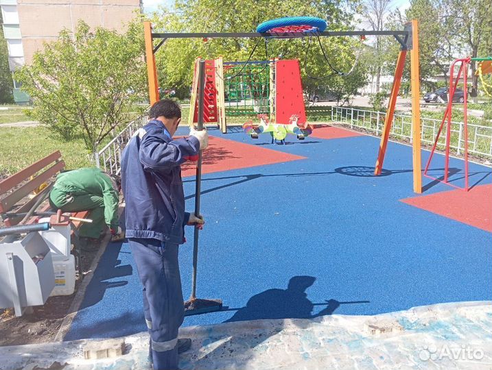 Бесшовное резиновое покрытие под ключ