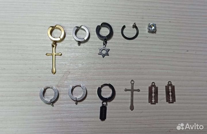 Панк-рок аксессуары клипсы украшения серги