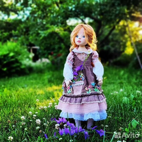 Кукла ручной работы текстильная