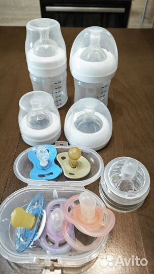 Соски/бутылочки phillips avent natural/classic 1 2