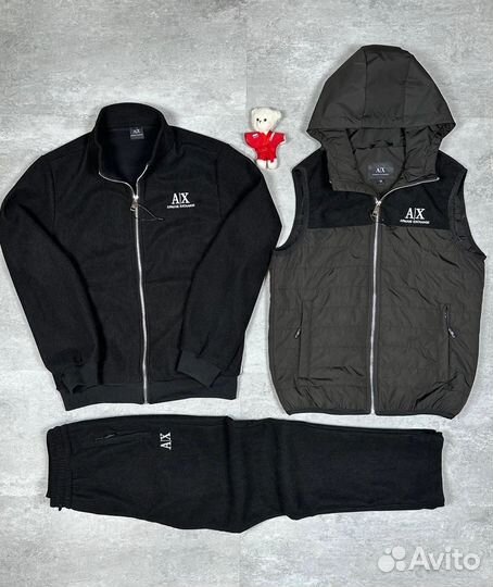 Мужская Тройка Спортивный костюм и Жилетка