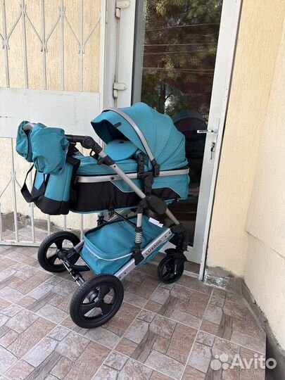 Коляска luxmom 558 3 в1 (изумруд )