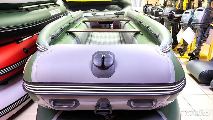 Лодка mishimo фемели PRO350(цвет серый/зеленый)