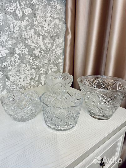 Масленка хрустальная СССР