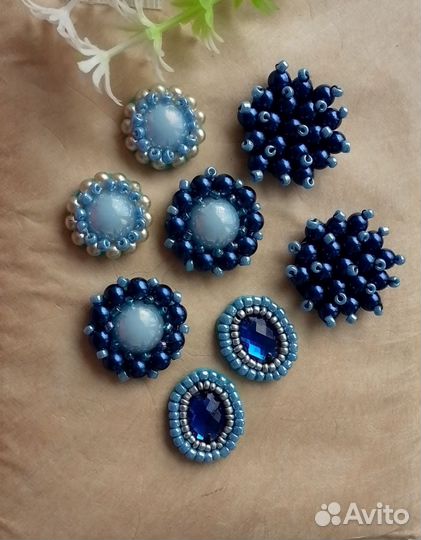 Бисерные серединки ручной работы