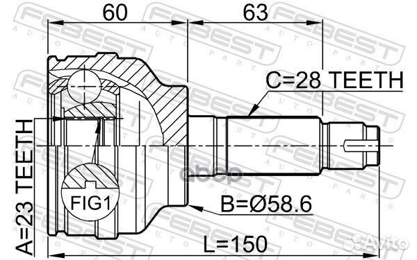 ШРУС внешний mazda 3 (BK/BL) 0510-049 0510-049