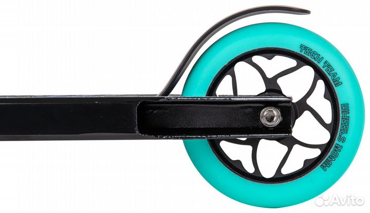 Самокат TechTeam Duker 101 чёрно-бирюзовый 2022