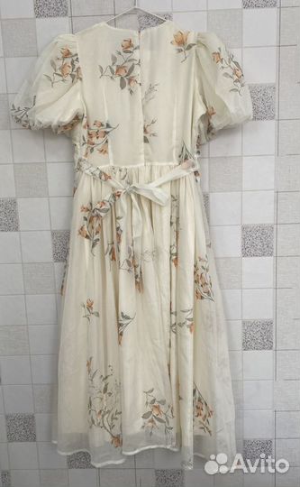 Женское шифоновое платье с коротким рукавом