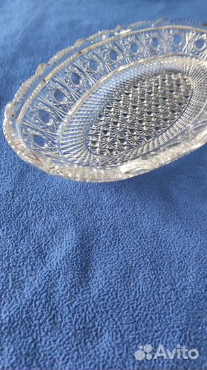 Блюдо хрусталь - овальное
