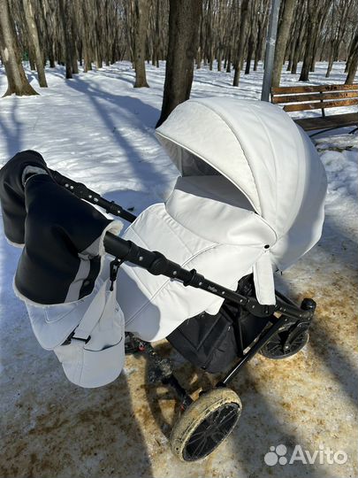 Коляска 2 в 1 indigo эко кожа