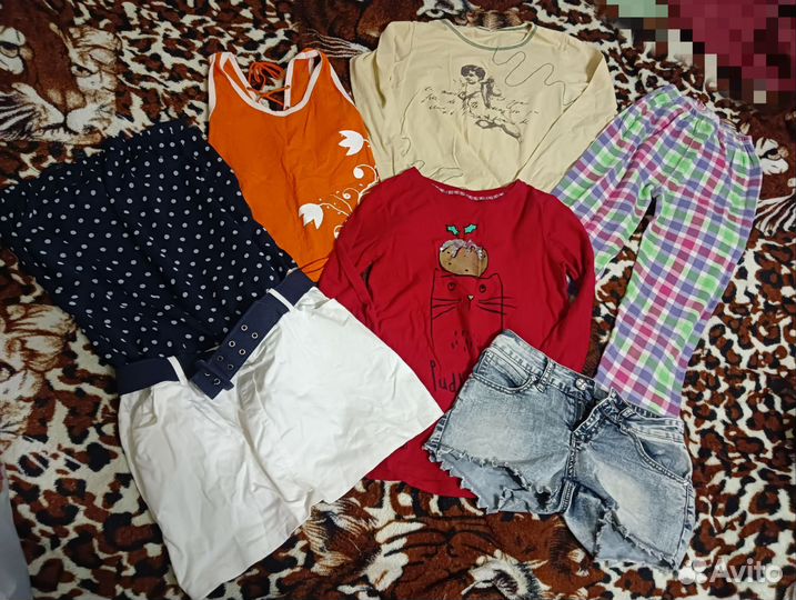 Вещи пакетом на девочку 140, 146, 152