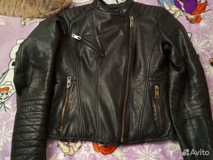 Куртка косуха натуральная кожа байкерская Italia