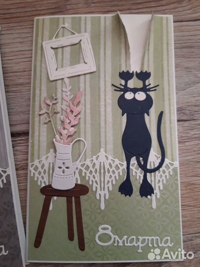 Открытки поздравления к 8 марта ручная работа